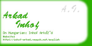 arkad inhof business card
